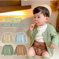 Cardigan cho bé trai bé gái, áo khoác mỏng cho bé. Cardigan style Hàn 2024 cho bé.