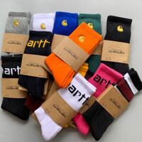 Carhartt Tất cotton Cỡ Lớn Thêu Nhãn Màu Vàng Phong Cách Thể Thao Đường Phố Cho Nam Và Nữ