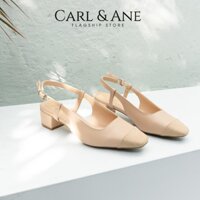 Carl & Ane - Giày cao gót bít mũi cao 4cm màu kem đậm - CL020 po