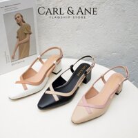 Carl & Ane - Giày cao gót mũi vuông gót hở cao 5cm màu trắng - CL009 B*de