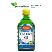 Carlson Cod Liver Oil, 1100 mg Omega-3s 250ml | Omega 3 dạng nước chiết xuất từ dầu gan cá tuyết