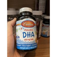 Carlson Kid's Chewable DHA hương cam - hộp 120 viên