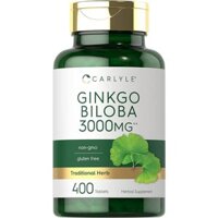 Carlyle Ginkgo Biloba 3000mg - Viên Uống Bổ Não, Hỗ Trợ Trí Nhớ Và Tăng Sự Tập Trung 400 viên