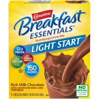 Carnation Instant Breakfast No Sugar Added - Chocolate, 8 Count (Pack of 8)