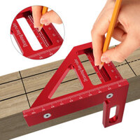 Carpenter Square Aluminum Miter Triangle Hole Ruler Woodworking Square Protractor 3D Multi Angle 45 90 Degree Layout Mea