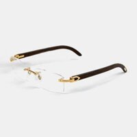 Cartier Signature C Nam – Gọng kính Gỗ, Mạ vàng 18K – Mã CT0052O_005