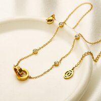 Cartier Vòng Cổ Ánh Sáng Sang Trọng Tinh Tế Vòng Cổ Nữ Thép Titan Không Gây Dị Ứng Vòng Cổ Kinh Doanh Bữa Tối Xương Đòn Dây Chuyền Cho Bạn Gái Valentine