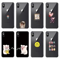 Cartoon Case For iPhone 5 5s SE 6 6S 7 8 Plus X XS Smile Back Cover Soft TPU Silicone Casing