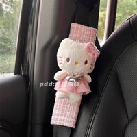 Cartoon Cute Kitty Hello Kitty Plush Doll Car Safety Belt Shoulder Pad Cover Car Interior Decoration Good Gift nrNv