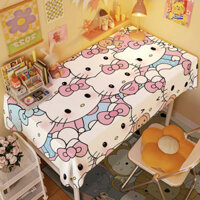 Cartoon KT Cat Tablecloth Home Desk Rectangular Round Table Dining Tablecloth Dressing Table Decorative Cloth Living Room Coffee Table Dustproof S8H9