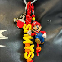 Cartoon Mario Doll and Bag Pendant Key Ring Female Exquisite Couple Small Pendant Decorative Hanging High Sense Doll Huho