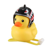 Cartoon Yellow Silica Wind Duck Helmet Horn Motorcycle Bicycle Light Shining Mountain Bike Handlebar Head Light Bell Acc