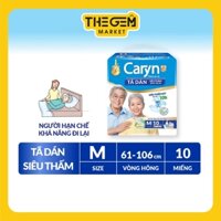 Caryn Tã dán Siêu thấm bảo vệ da M10/L10/XL10 miếng dành cho người hạn chế khả năng đi lại
