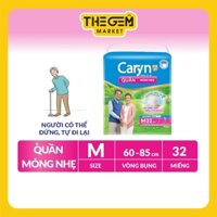 Caryn Tã quần Mỏng nhẹ M32/L28/XL24 miếng dành cho người có thể đứng, tự đi lại