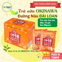 [Casa] Trà sữa đường nâu OKINAWA - hộp 12 gói hòa tan - Trà sữa Đài Loan phong cách Nhật Bản