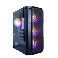 CASE 1st Player FIRE BASE XF BLACK (1 Mặt Kính Cường Lực, 4 Fan)