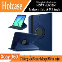 Case bao da Galaxy Tab A 9.7 inch SM-T550 xoay 360 độ hiệu HOTCASE chống sốc cực tốt, bảo vệ 360 độ - hàng nhập khẩu - Xanh Đen