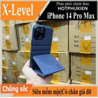 Case bao da ốp lưng canvas X-Levels Stand Journey cho iPhone 14 Pro / 14 Pro Max bảo vệ camera - hotphukien phân phối