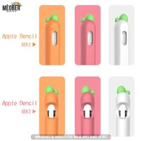 Case bảo vệ cho Apple Pencil thế hệ 1 và 2, ốp cover Apple Pencil Cà Rốt, chất liệu silicon cao cấp 3 màu - Apple Pencil 2 - Pink