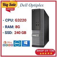 Case Đồng Bộ Dell ⚡Freeship⚡ PC Cũ Giá Rẻ - Dell Optiplex 3020/7020/9020 (G3220/Ram 8G/SSD 240GB) - BH 12 tháng