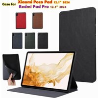 Case For Xiaomi Poco Pad 12.1" 2024 Redmi Pad Pro 12.1" 2024 Anti-Sweat PU Leather Stand Flip Cover Case Fashion Simpl