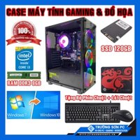 Case Máy Tính Chơi Game Có Led H81 CPU Core i3 RAM 8G/ SSD 120G/ VGA 2G DDR5 | AOE, CF, LOL, FIFA GTA, MU...