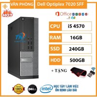 Case Máy Tính Để Bàn Dell Optiplex 7020 Core i5 4570 Ram 16GB Ổ Cứng SSD 240GB, HDD 500GB + Quà Tặng - Bảo Hành 12 Tháng