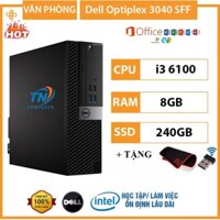 Case Máy Tính Để Bàn Dell Optiplex 3040 SFF Core i3 6100, Ram 8GB SSD 240GB + Qùa Tặng - Bảo Hành 12 Tháng