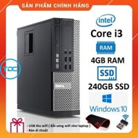 Case máy tính để bàn Dell Optiplex 790 SFF Core i3/ Ram 4GB/  SSD 240GB. Quà Tặng, Bảo hành 2 năm. Hàng nhập khẩu