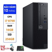 Case máy tính để bàn Dell Optiplex 3060 SFF Core i7 8700 Ram 16GB SSD 256GB Bảo hành 12 tháng