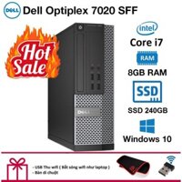 Case máy tính để bàn Dell Optiplex 7020 SFF CPU intel core i7 4770, Ram 8GB, Ổ cứng SSD 240GB.Quà Tặng. Bảo hành 1 năm.