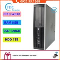 Case máy tính để bàn HP Compaq 6300 SFF CPU G2020 Ram 8GB SSD 120GB + HDD 1TB Tặng USB thu Wifi, Bảo hành 12 tháng