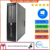 Case máy tính để bàn HP Compaq 6300 SFF CPU i5-3470 Ram 8GB SSD 512GB+ HDD 1TB Tặng USB thu Wifi, Bảo hành 12 tháng