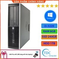 Case máy tính để bàn HP Compaq 6300 SFF CPU i3-3220 Ram 8GB SSD 240GB HDD 1TB Tặng USB thu Wifi, Bảo hành 12 tháng