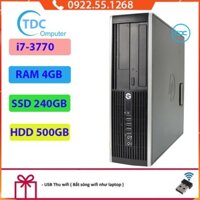 Case máy tính để bàn HP Compaq 6300 SFF CPU i7-3770 Ram 4GB SSD 240GB+HHD 500GB Tặng USB thu Wifi, Bảo hành 12 tháng