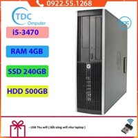 Case máy tính để bàn HP Compaq 6300 SFF CPU i5-3470 Ram 4GB SSD 240GB HDD 500GB Tặng USB thu Wifi Bảo hành 12 tháng