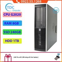 Case máy tính để bàn HP Compaq 6300 SFF CPU G2020 Ram 8GB SSD 240GB + HDD 1TB Tặng USB thu Wifi, Bảo hành 12 tháng