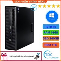 Case máy tính để bàn HP 400G1/600G1 CPU core  i5-4570  Ram 16GB SSD 240GB+ HDD 1TB Tặng USB thu Wifi