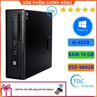 Case máy tính để bàn HP 400G1/600G1 CPU core i5-4570 Ram 16GB SSD 480GB Tặng USB thu Wifi