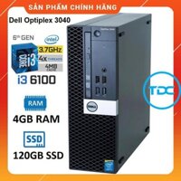 Case máy tính Dell Optiplex 3040 core i3 6100 ram 4GB SSD 120GB. Quà Tặng. Bảo hành 12 tháng. Hàng nhập khẩu