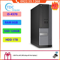 Case máy tính đồng bộ DELL Optiplex 3020 Intel Core i5-4570, ram 8GB, Ổ cứng SSD 120GB+HDD 1TB.Tặng USB Thu Wifi