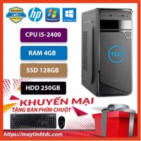 Case máy tính đồng bộ MAX PC CPU Core i5 2400 Ram 4GB SSD 128GB+HDD 250GB+ Qùa tặng bộ phím chuột, bàn di chuột