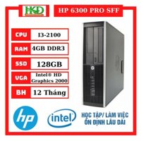 Case Máy Tính HP 6300 Pro, Core i3 2100, Ram 4GB, SSD 128GB, ổ Đĩa DVD