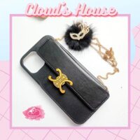 Case Ốp điện thoại iPhone Da Celine có dây đeo iPhone 12Promax