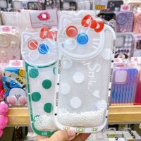 Case Ốp điện thoại iPhone Hello Kitty Phao Nước Bling Bling iPhone 7/8/Xr/11/12/13/14/Plus/Pro/Promax