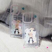 Case Ốp điện thoại iPhone Trong đựng card Cute Little Animals iPhone 7+/8+/X/XSM/Xr/11/12/13/14/15/Plus/Pro/Promax