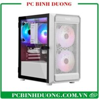 Case Segotep Artist 2F Mặt trc lưới Vách Kính Bản Lề (M-ATX) - Tặng Kèm 2 Fan Led Rgb (Sync)