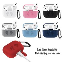 Case Silicon cho tai nghe Airpods Pro Nhựa dẻo kèm moc khóa