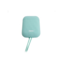 Case silicon Remax RC-A6 cho tai nghe Airplus bản 2019, Airpod kèm cáp sạc - Hàng nhập khẩu - Xanh ngọc