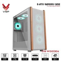 Case VSP E-ATX Gaming C19 Wooden - White